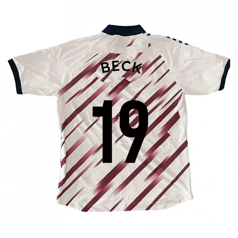 Danxen Niño Camiseta Mark Beck #19 Blanco Rojo 2ª Equipación 2025/26 La Camisa México