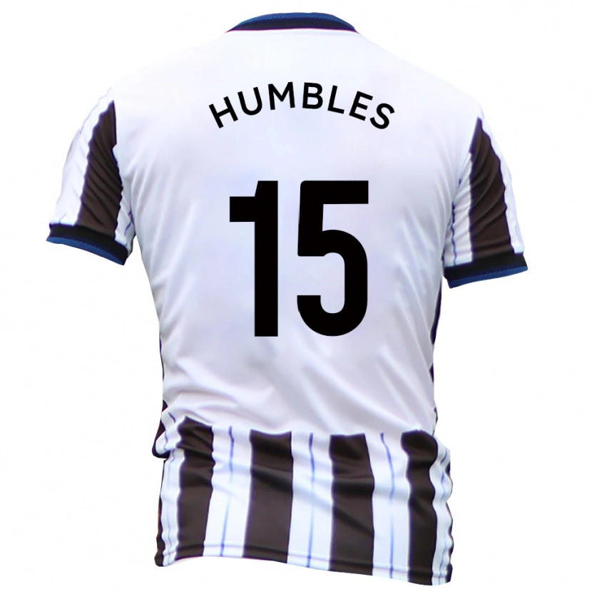 Danxen Niño Camiseta Liam Humbles #15 Blanco Negro 2ª Equipación 2025/26 La Camisa México