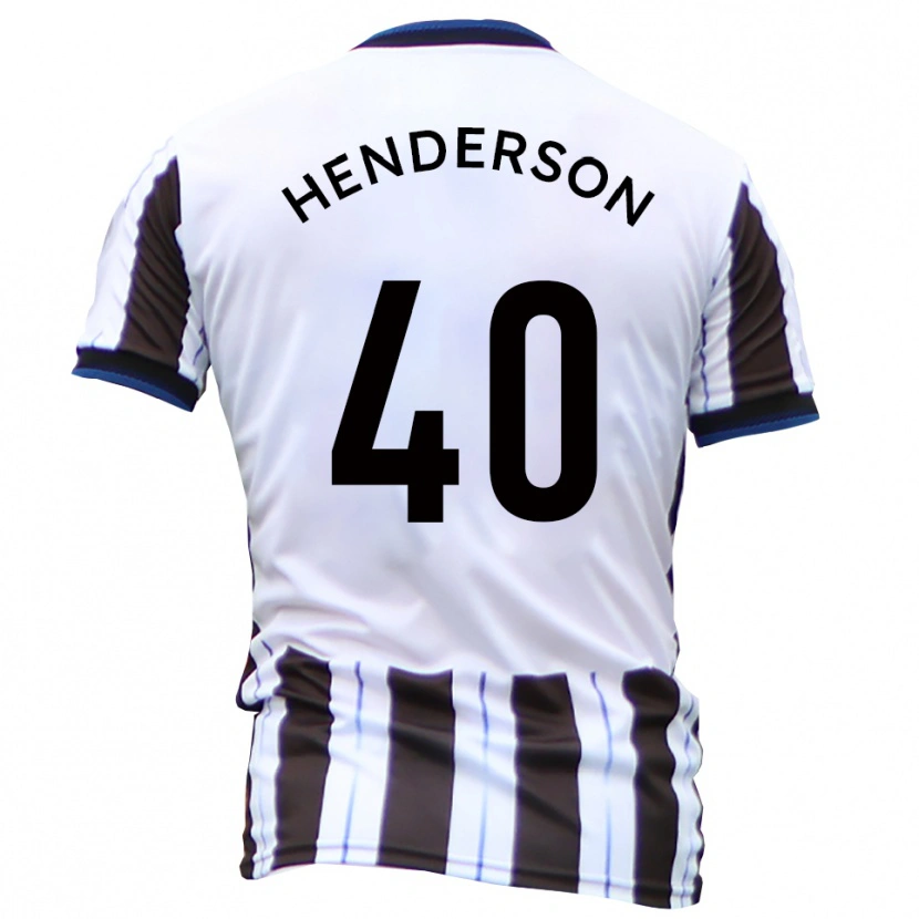 Danxen Niño Camiseta Ian Henderson #40 Blanco Negro 2ª Equipación 2025/26 La Camisa México