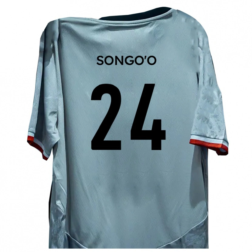 Danxen Niño Camiseta Yann Songo'o #24 Blanco Negro 2ª Equipación 2025/26 La Camisa México