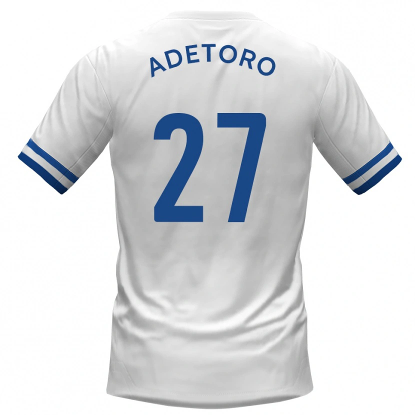 Danxen Niño Camiseta Adam Alimi-Adetoro #27 Blanco Azul 2ª Equipación 2025/26 La Camisa México