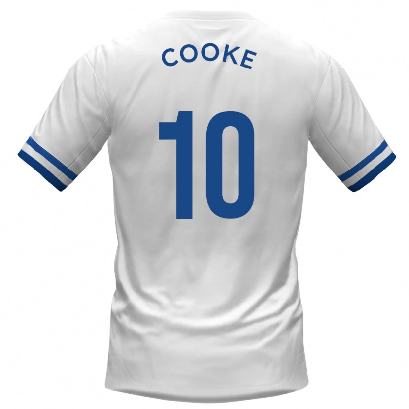 Danxen Niño Camiseta Jamie Cooke #10 Blanco Azul 2ª Equipación 2025/26 La Camisa México