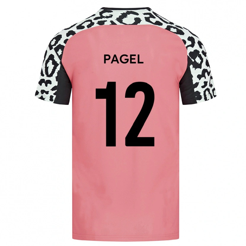 Danxen Niño Camiseta Fiachra Pagel #12 Rosa Negro 2ª Equipación 2025/26 La Camisa México