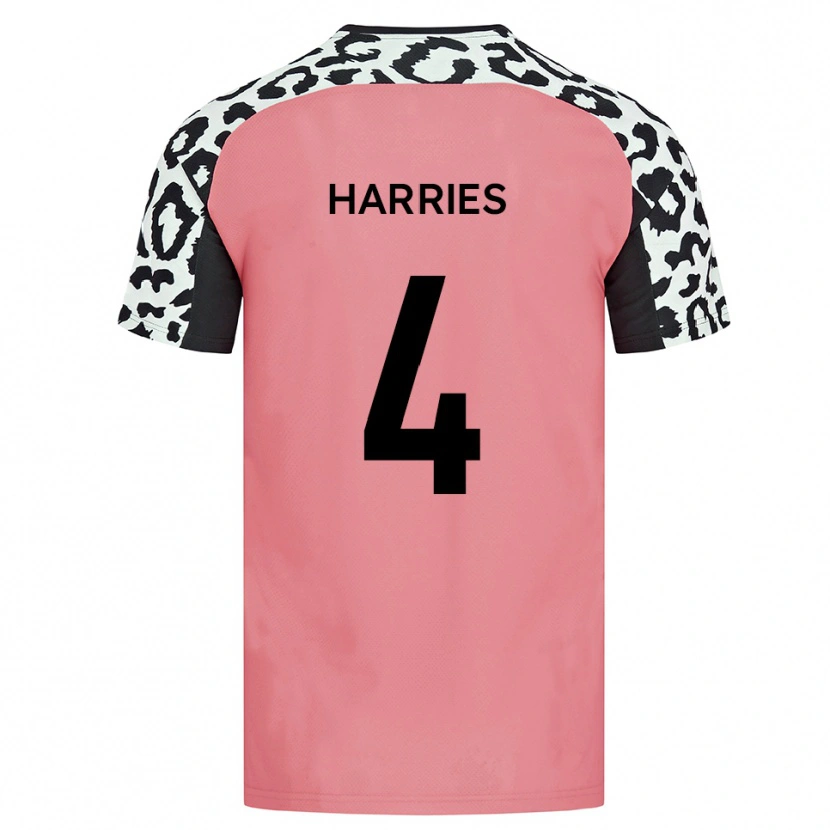 Danxen Niño Camiseta Cian Harries #4 Rosa Negro 2ª Equipación 2025/26 La Camisa México