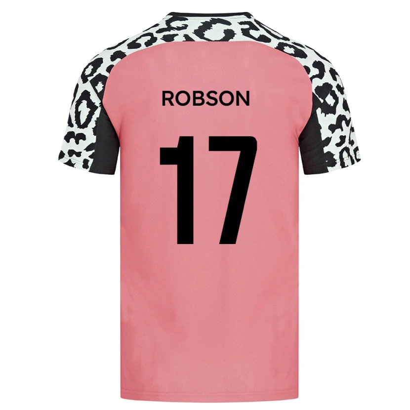 Danxen Niño Camiseta Jamie Robson #17 Rosa Negro 2ª Equipación 2025/26 La Camisa México