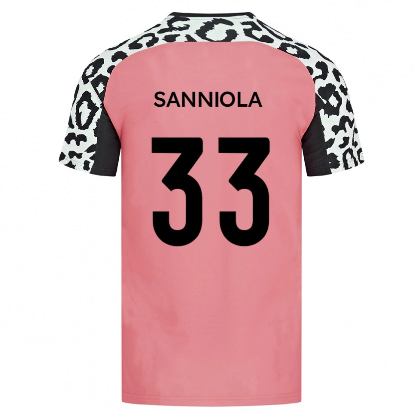 Danxen Niño Camiseta Keon Sanniola #33 Rosa Negro 2ª Equipación 2025/26 La Camisa México