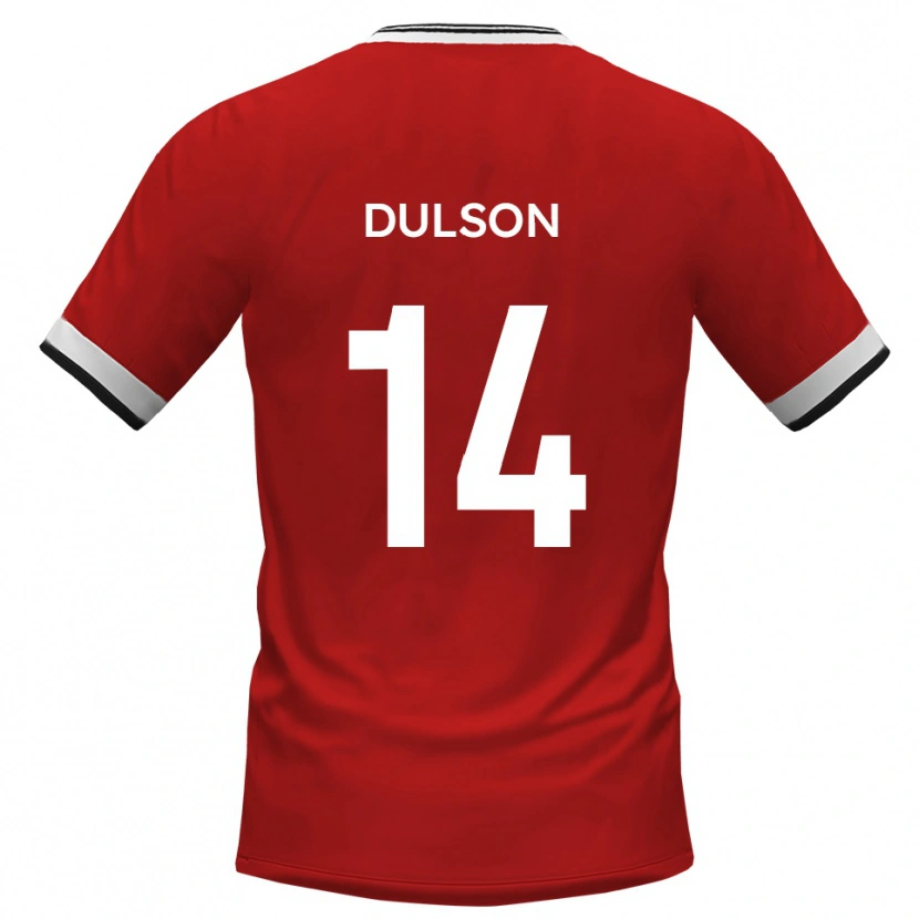Danxen Niño Camiseta Liam Dulson #14 Blanco Negro 2ª Equipación 2025/26 La Camisa México