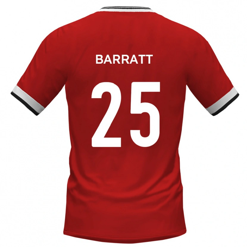 Danxen Niño Camiseta Sam Barratt #25 Blanco Negro 2ª Equipación 2025/26 La Camisa México