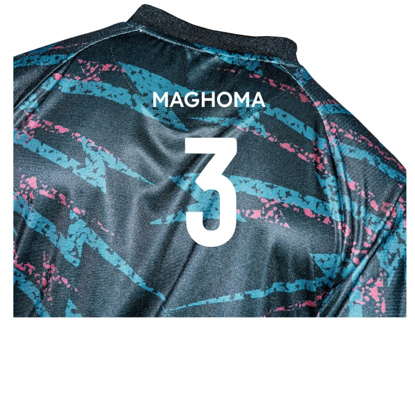 Danxen Niño Camiseta Christian Maghoma #3 Negro Azul Marino 2ª Equipación 2025/26 La Camisa México