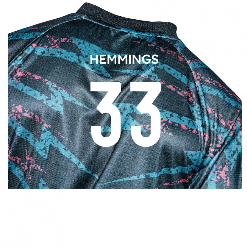 Danxen Niño Camiseta Ashley Hemmings #33 Negro Azul Marino 2ª Equipación 2025/26 La Camisa México