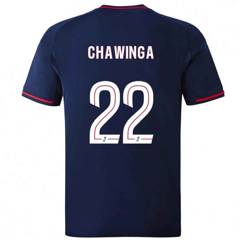 Danxen Niño Camiseta Tabitha Chawinga #22 Azul Marino Rojo 2ª Equipación 2025/26 La Camisa México