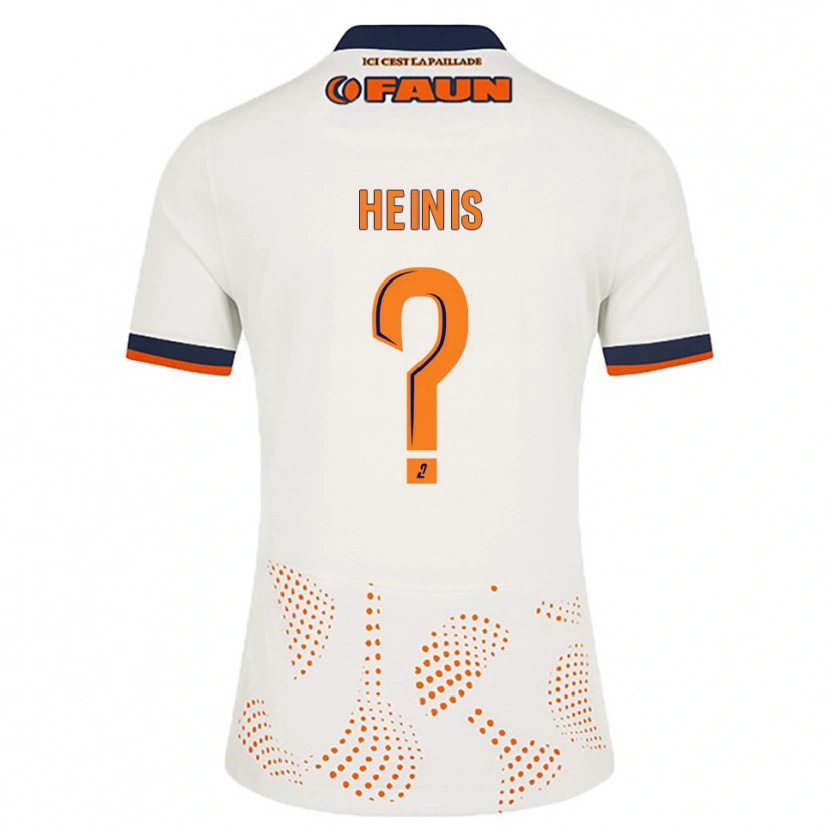 Danxen Niño Camiseta Keahinui Heinis #0 Blanco Naranja 2ª Equipación 2025/26 La Camisa México