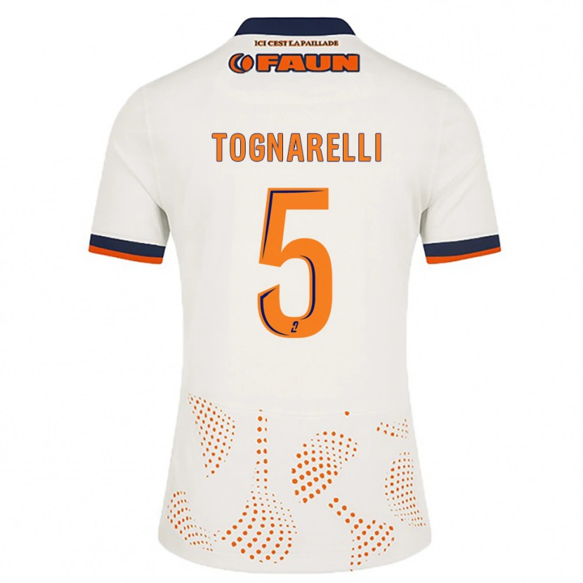 Danxen Niño Camiseta Angelo Tognarelli #5 Blanco Naranja 2ª Equipación 2025/26 La Camisa México