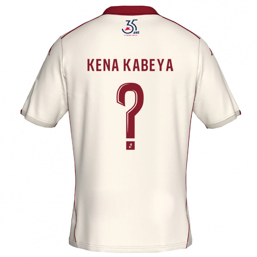 Danxen Niño Camiseta Ethan Kena Kabeya #0 Blanco Borgoña 2ª Equipación 2025/26 La Camisa México