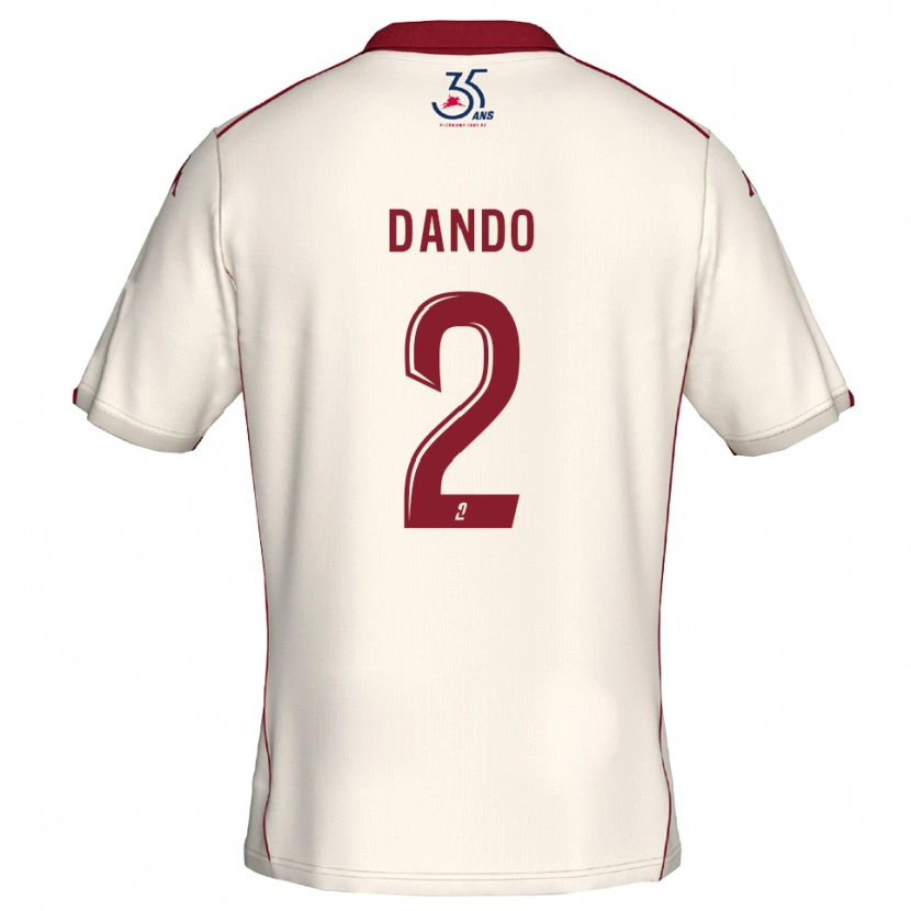 Danxen Niño Camiseta Mathis Dando #2 Blanco Borgoña 2ª Equipación 2025/26 La Camisa México