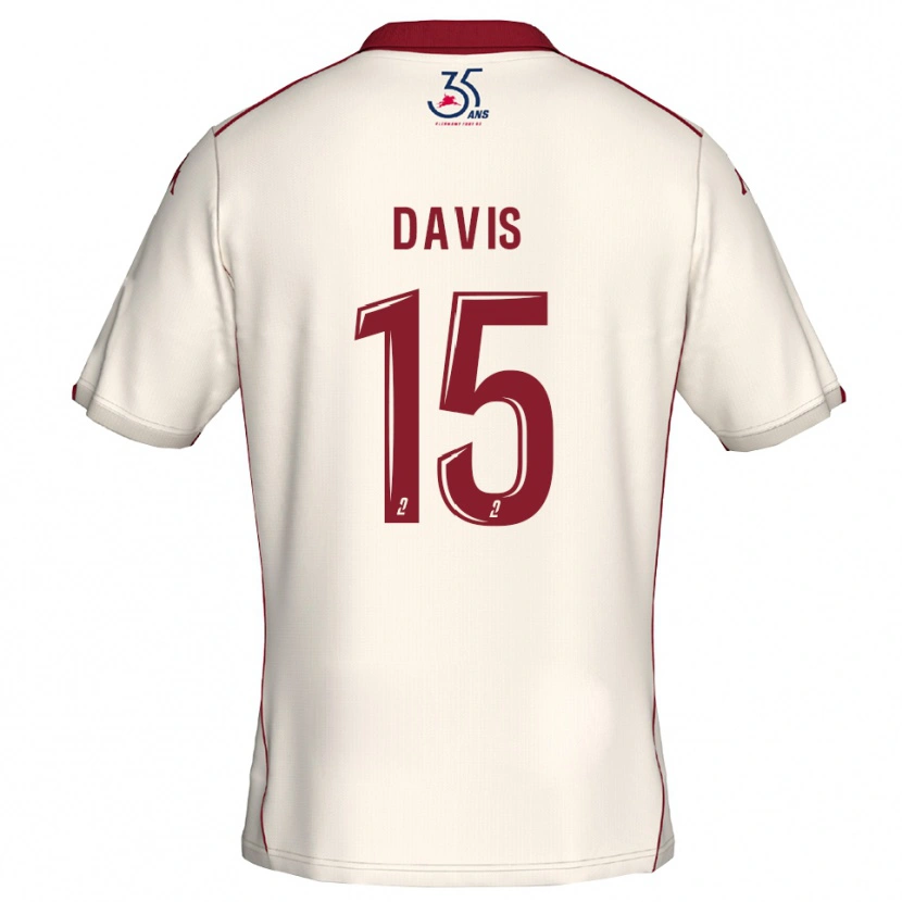Danxen Niño Camiseta Matthew Davis #15 Blanco Borgoña 2ª Equipación 2025/26 La Camisa México
