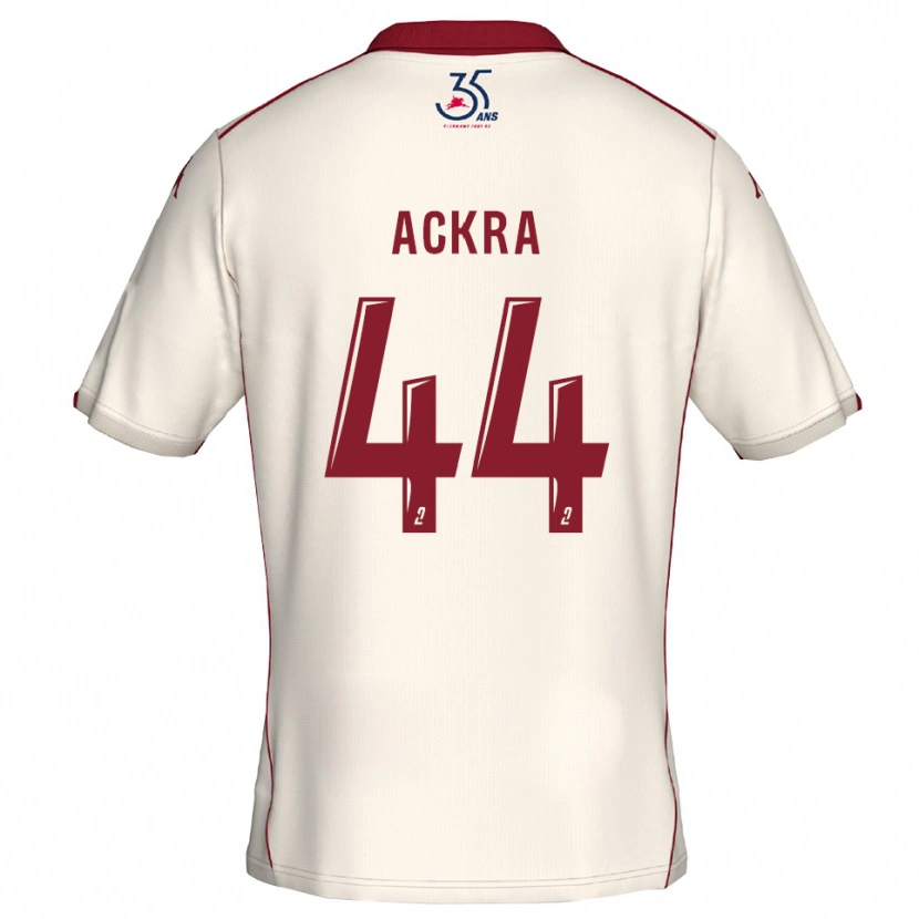 Danxen Niño Camiseta Allan Ackra #44 Blanco Borgoña 2ª Equipación 2025/26 La Camisa México