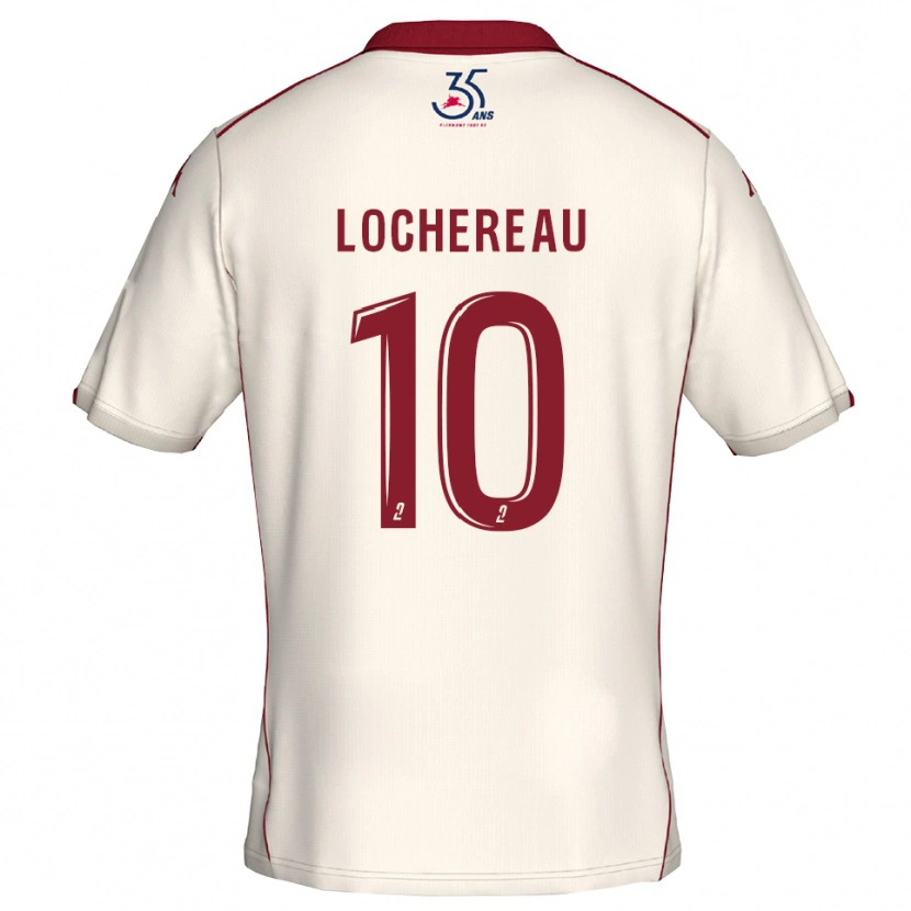 Danxen Niño Camiseta Yad Lochereau #10 Blanco Borgoña 2ª Equipación 2025/26 La Camisa México