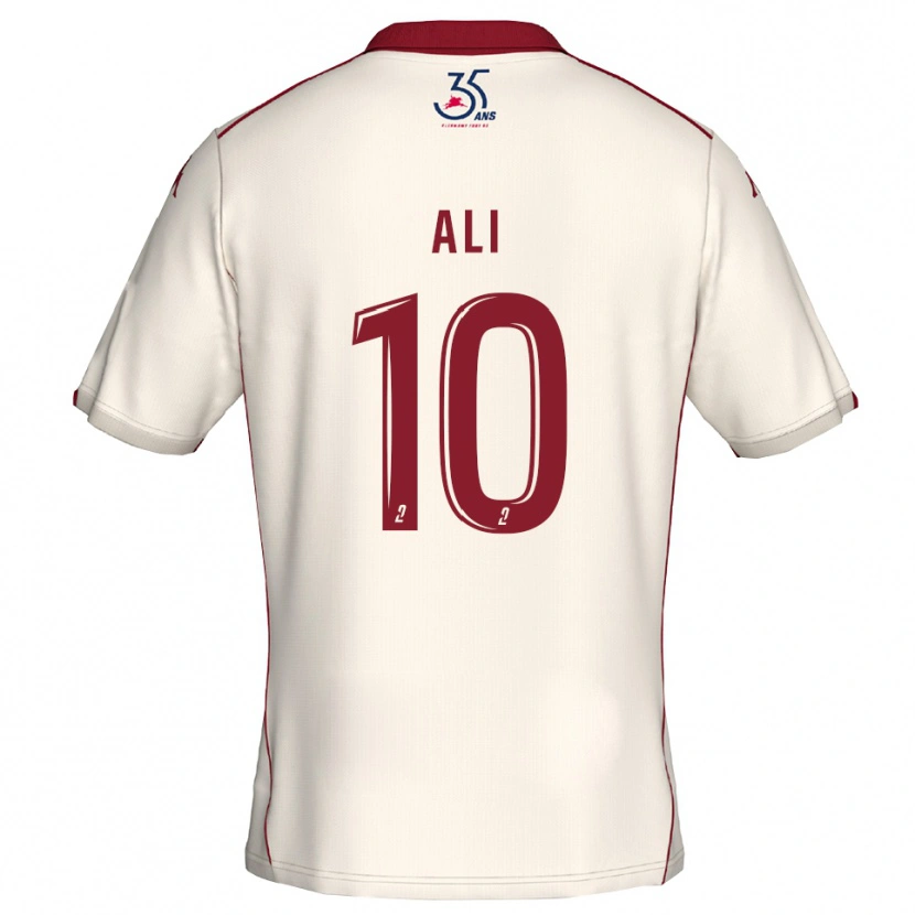 Danxen Niño Camiseta Ihlane Ali #10 Blanco Borgoña 2ª Equipación 2025/26 La Camisa México