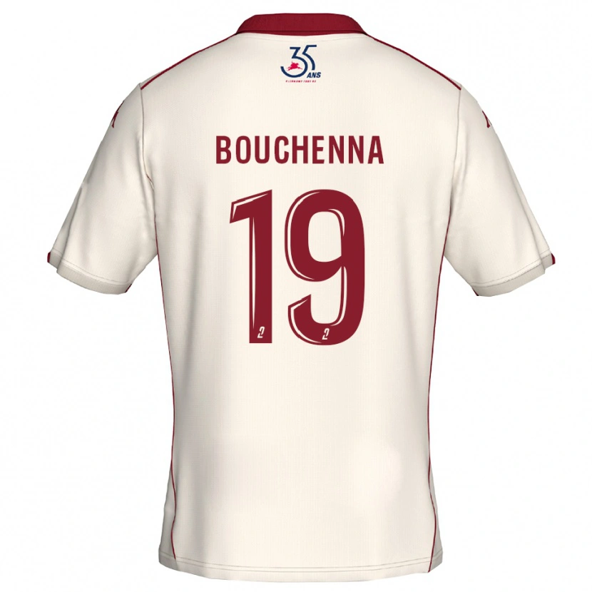 Danxen Niño Camiseta Mohamed-Amine Bouchenna #19 Blanco Borgoña 2ª Equipación 2025/26 La Camisa México