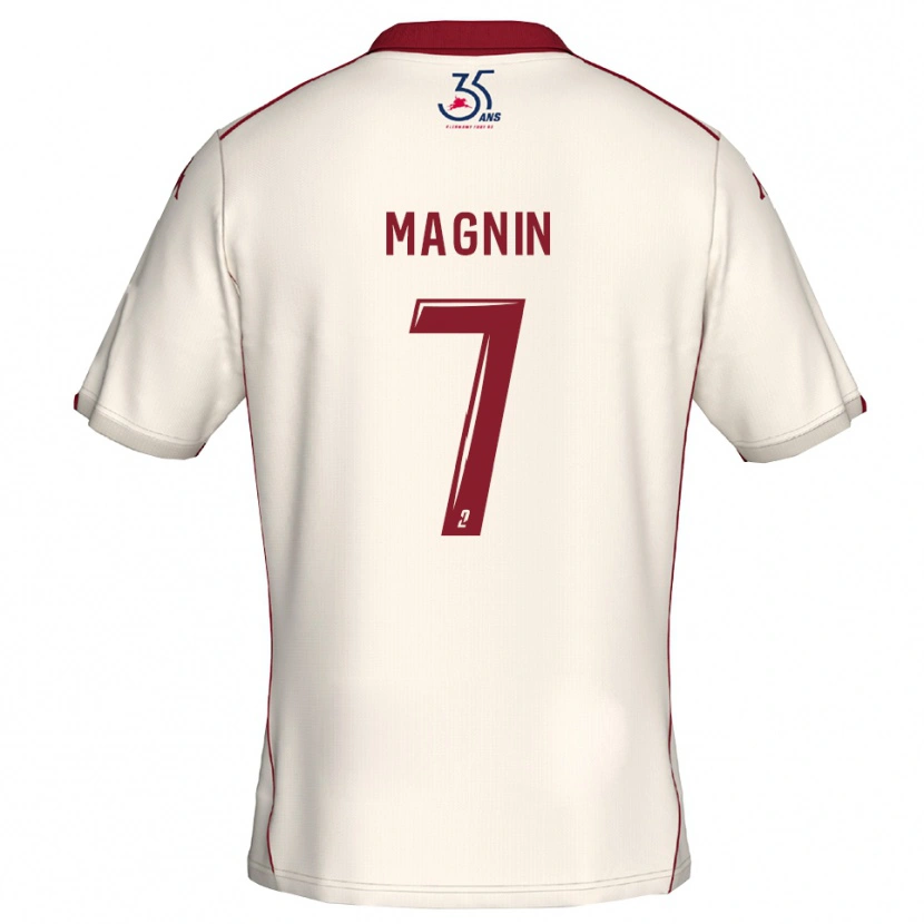 Danxen Niño Camiseta Yohann Magnin #7 Blanco Borgoña 2ª Equipación 2025/26 La Camisa México
