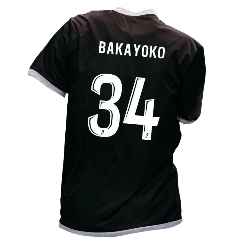 Danxen Niño Camiseta Siaka Bakayoko #34 Negro Oro 2ª Equipación 2025/26 La Camisa México