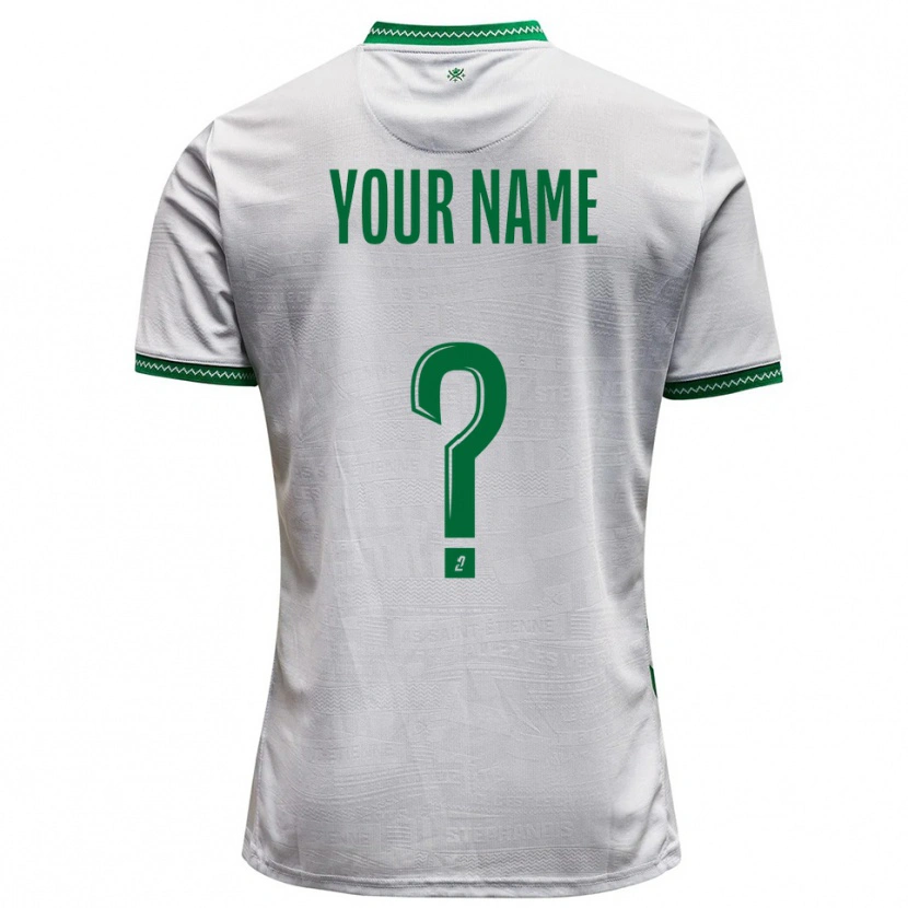 Danxen Niño Camiseta Su Nombre #0 Blanco Verde 2ª Equipación 2025/26 La Camisa México
