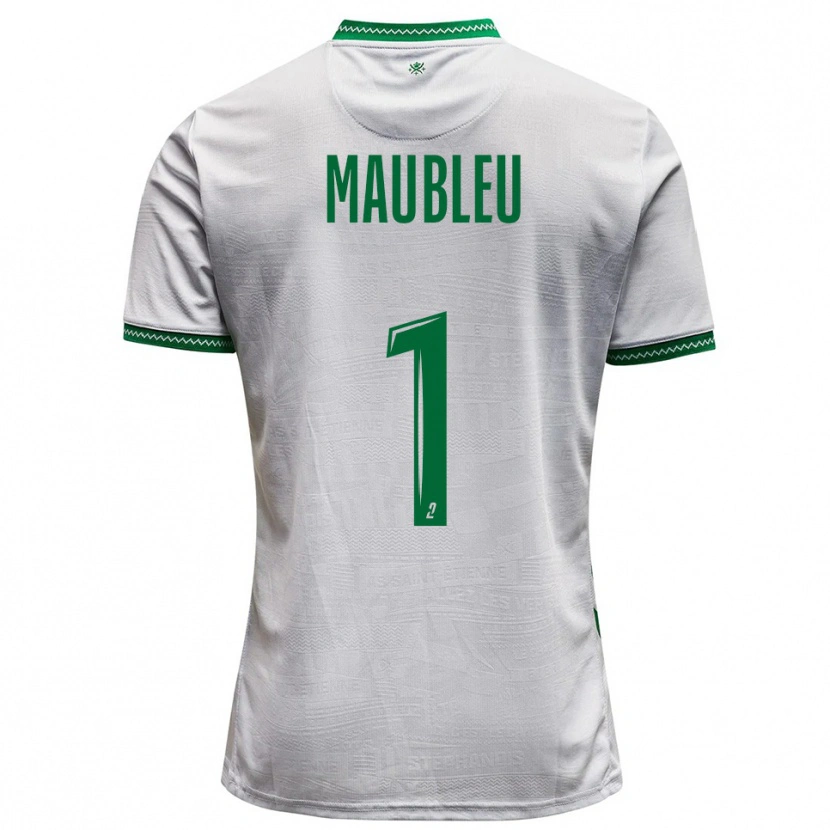 Danxen Niño Camiseta Brice Maubleu #1 Blanco Verde 2ª Equipación 2025/26 La Camisa México