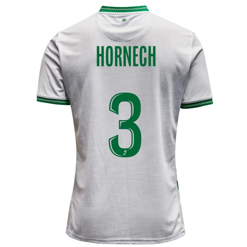 Danxen Niño Camiseta Ewan Hornech #3 Blanco Verde 2ª Equipación 2025/26 La Camisa México