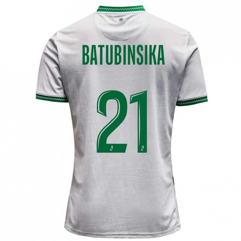 Danxen Niño Camiseta Dylan Batubinsika #21 Blanco Verde 2ª Equipación 2025/26 La Camisa México