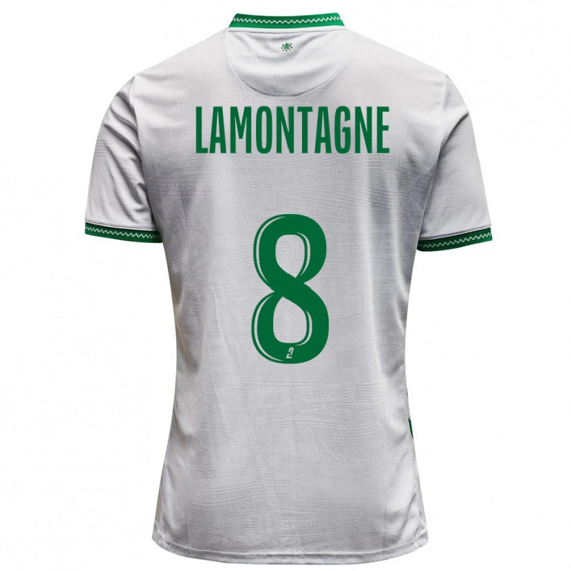 Danxen Niño Camiseta Alexandria Lamontagne #8 Blanco Verde 2ª Equipación 2025/26 La Camisa México