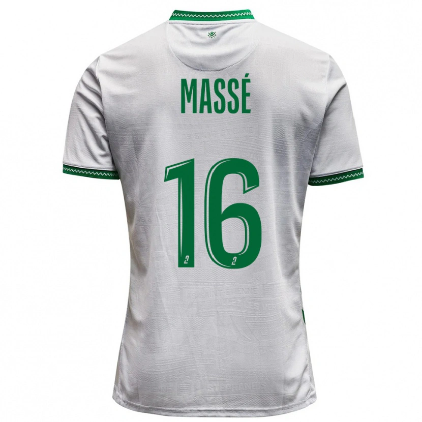 Danxen Niño Camiseta Maël Massé #16 Blanco Verde 2ª Equipación 2025/26 La Camisa México