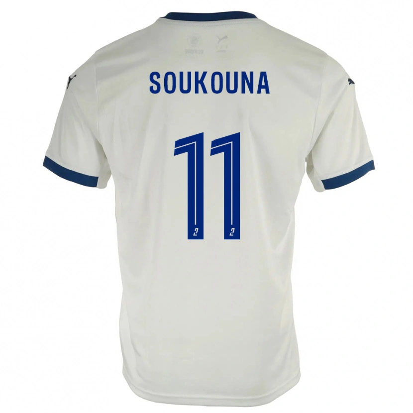 Danxen Niño Camiseta Idrissa Soukouna #11 Blanco Azul 2ª Equipación 2025/26 La Camisa México