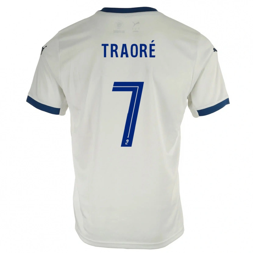 Danxen Niño Camiseta Ibrahim Traoré #7 Blanco Azul 2ª Equipación 2025/26 La Camisa México