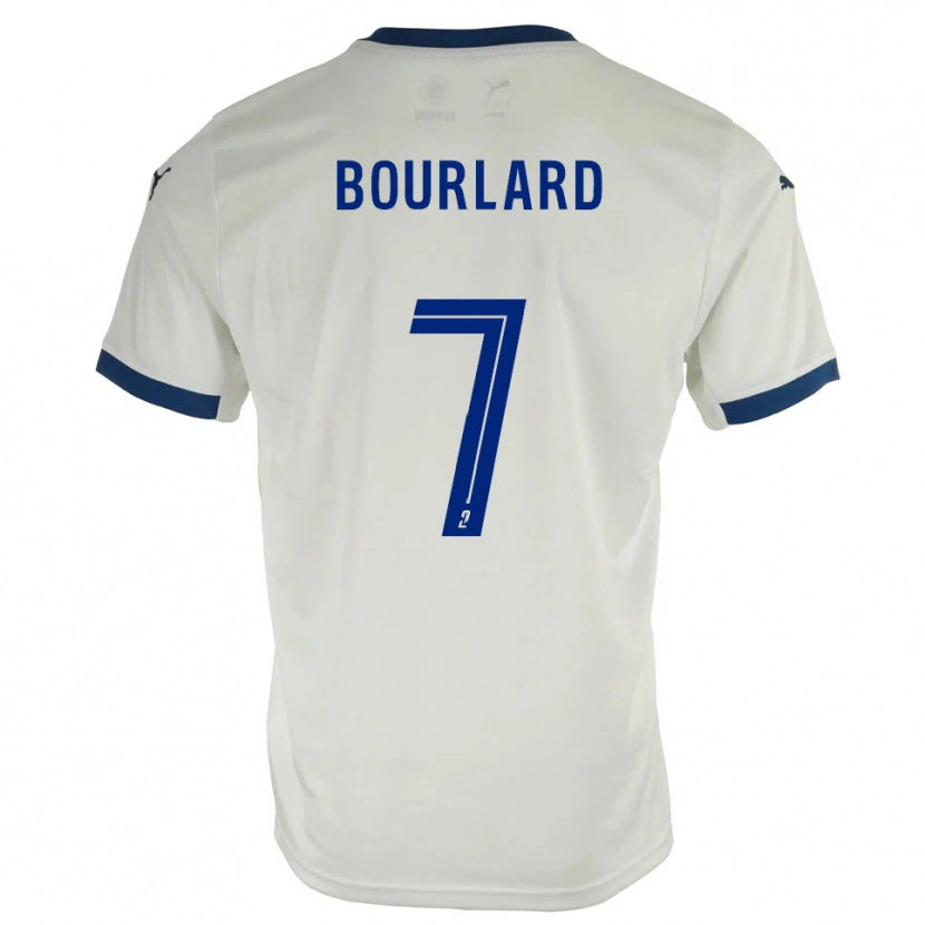 Danxen Niño Camiseta Liam Bourlard #7 Blanco Azul 2ª Equipación 2025/26 La Camisa México