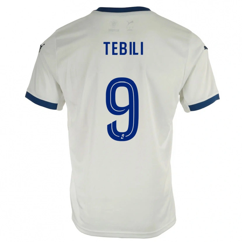 Danxen Niño Camiseta David Tebili #9 Blanco Azul 2ª Equipación 2025/26 La Camisa México