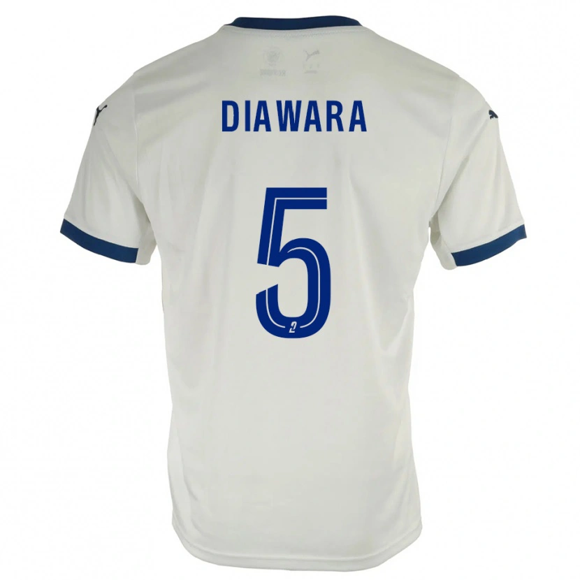 Danxen Niño Camiseta Sankhoun Diawara #5 Blanco Azul 2ª Equipación 2025/26 La Camisa México