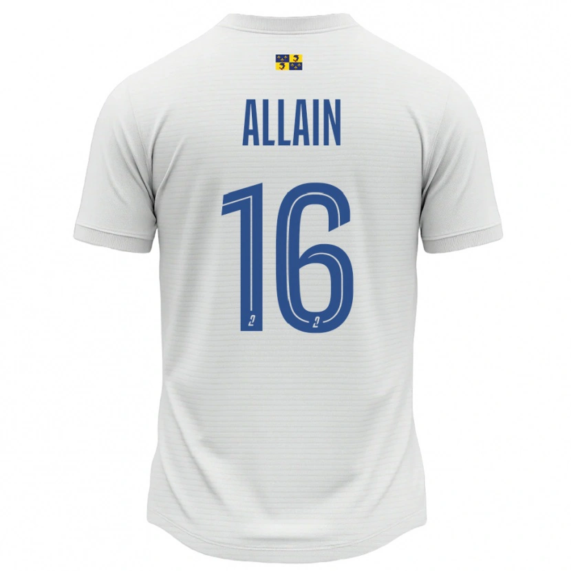 Danxen Niño Camiseta Bobby Allain #16 Blanco Azul 2ª Equipación 2025/26 La Camisa México