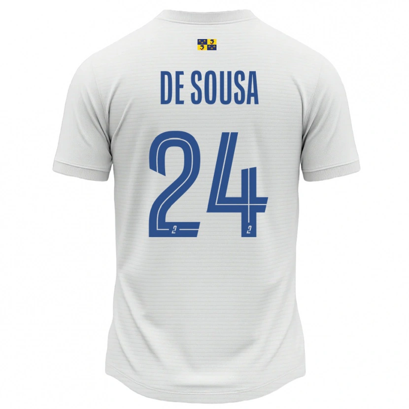 Danxen Niño Camiseta Tifanie De Sousa #24 Blanco Azul 2ª Equipación 2025/26 La Camisa México