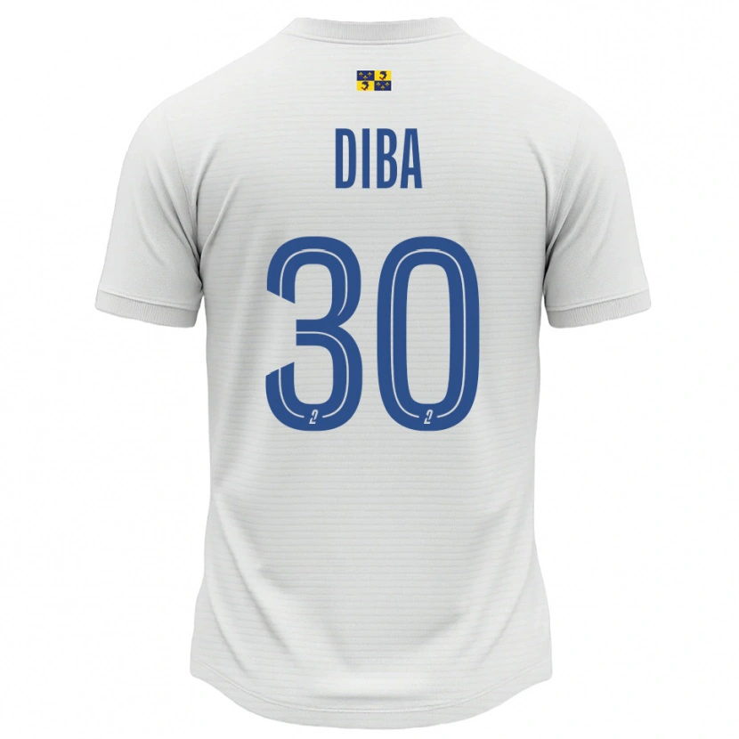 Danxen Niño Camiseta Samba Diba #30 Blanco Azul 2ª Equipación 2025/26 La Camisa México