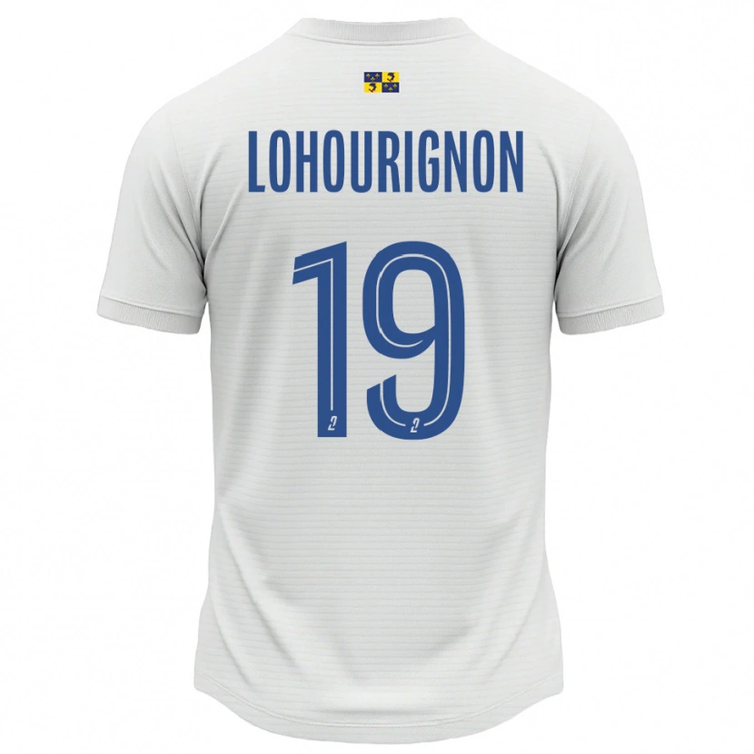 Danxen Niño Camiseta Ndeye Lohourignon #19 Blanco Azul 2ª Equipación 2025/26 La Camisa México