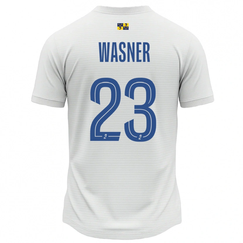 Danxen Niño Camiseta Ophélie Wasner #23 Blanco Azul 2ª Equipación 2025/26 La Camisa México