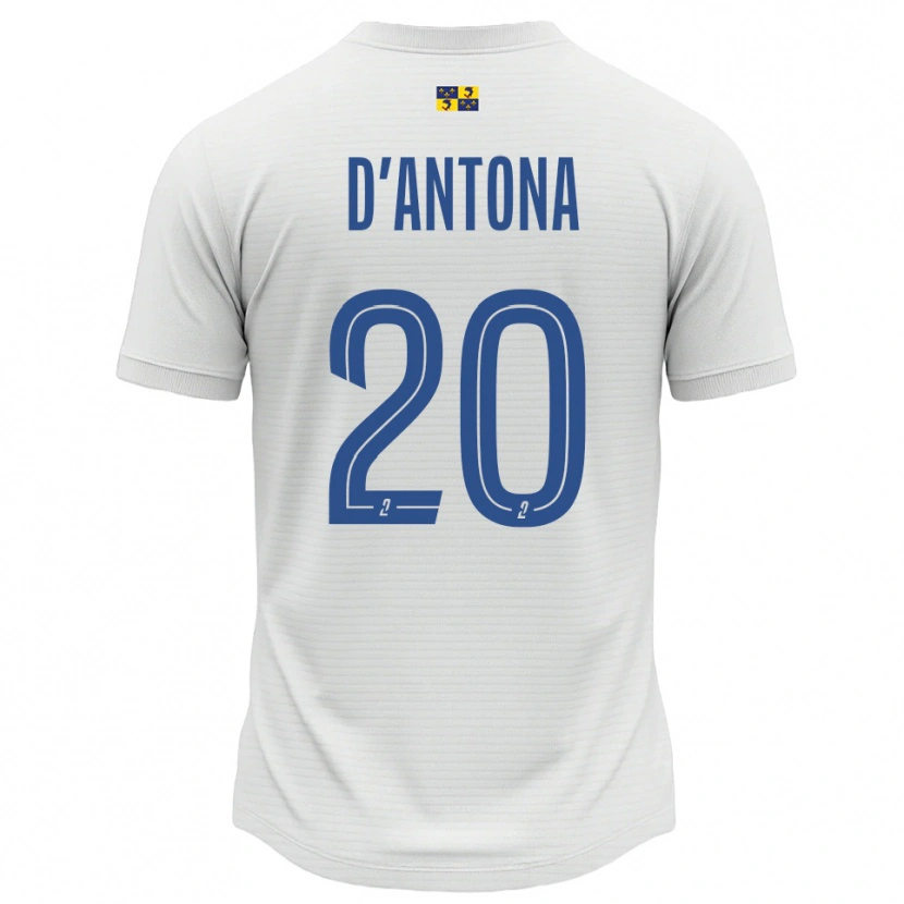 Danxen Niño Camiseta Mattéo D'antona #20 Blanco Azul 2ª Equipación 2025/26 La Camisa México