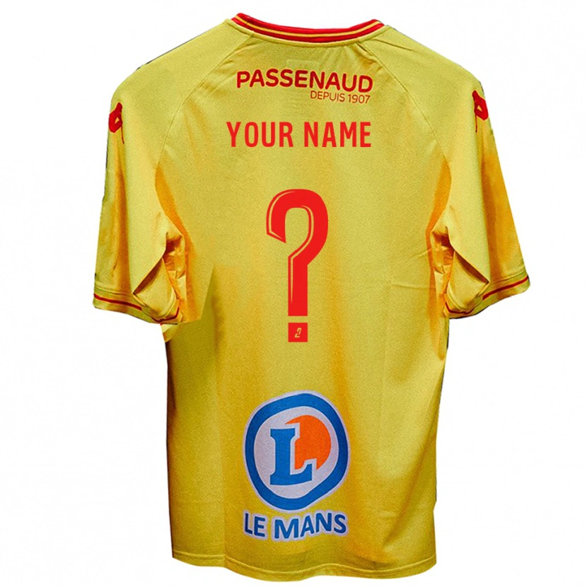 Danxen Niño Camiseta Su Nombre #0 Amarillo 2ª Equipación 2025/26 La Camisa México