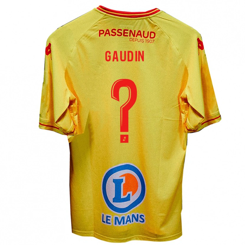 Danxen Niño Camiseta Mathis Gaudin #0 Amarillo 2ª Equipación 2025/26 La Camisa México