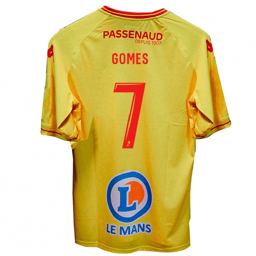 Danxen Niño Camiseta Malang Gomes #7 Amarillo 2ª Equipación 2025/26 La Camisa México
