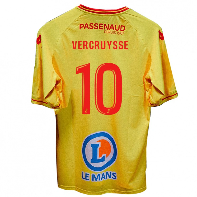 Danxen Niño Camiseta Jean Vercruysse #10 Amarillo 2ª Equipación 2025/26 La Camisa México