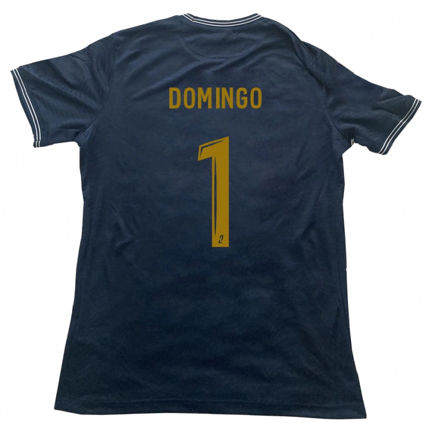 Danxen Niño Camiseta Ismaël Domingo #1 Azul Marino Oro 2ª Equipación 2025/26 La Camisa México