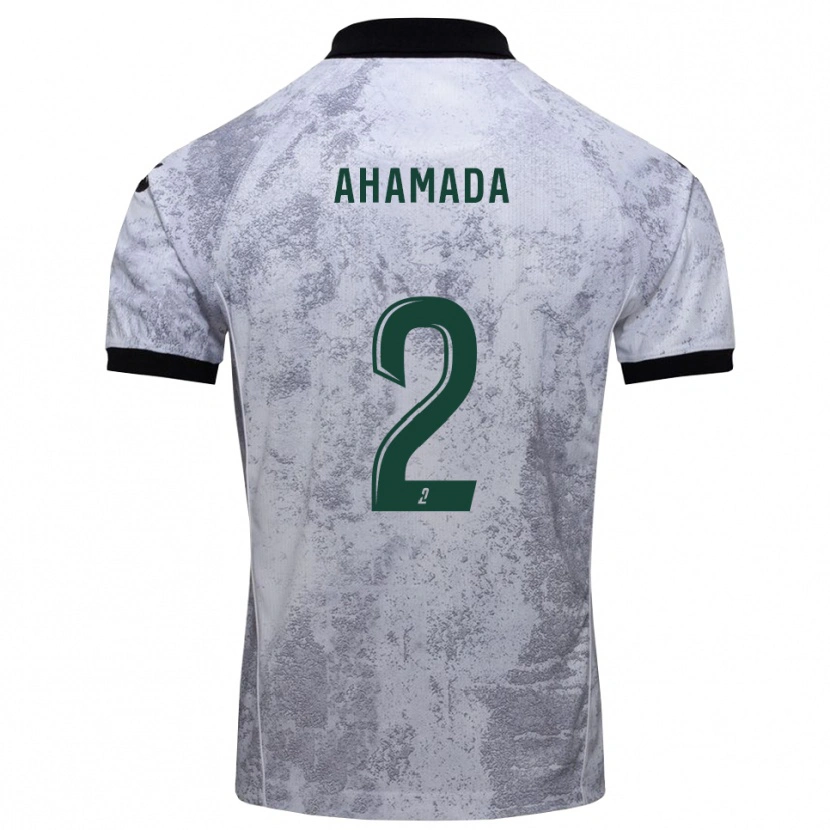 Danxen Niño Camiseta Mohafidh Ahamada #2 Blanco Negro 2ª Equipación 2025/26 La Camisa México