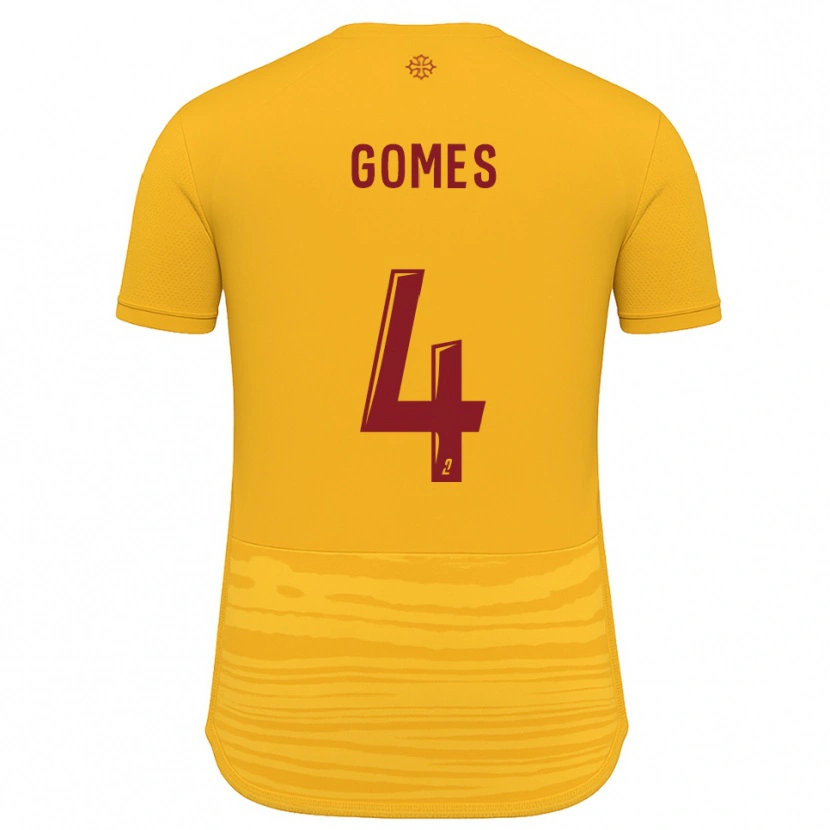 Danxen Niño Camiseta Paul Gomes #4 Naranja Borgoña 2ª Equipación 2025/26 La Camisa México